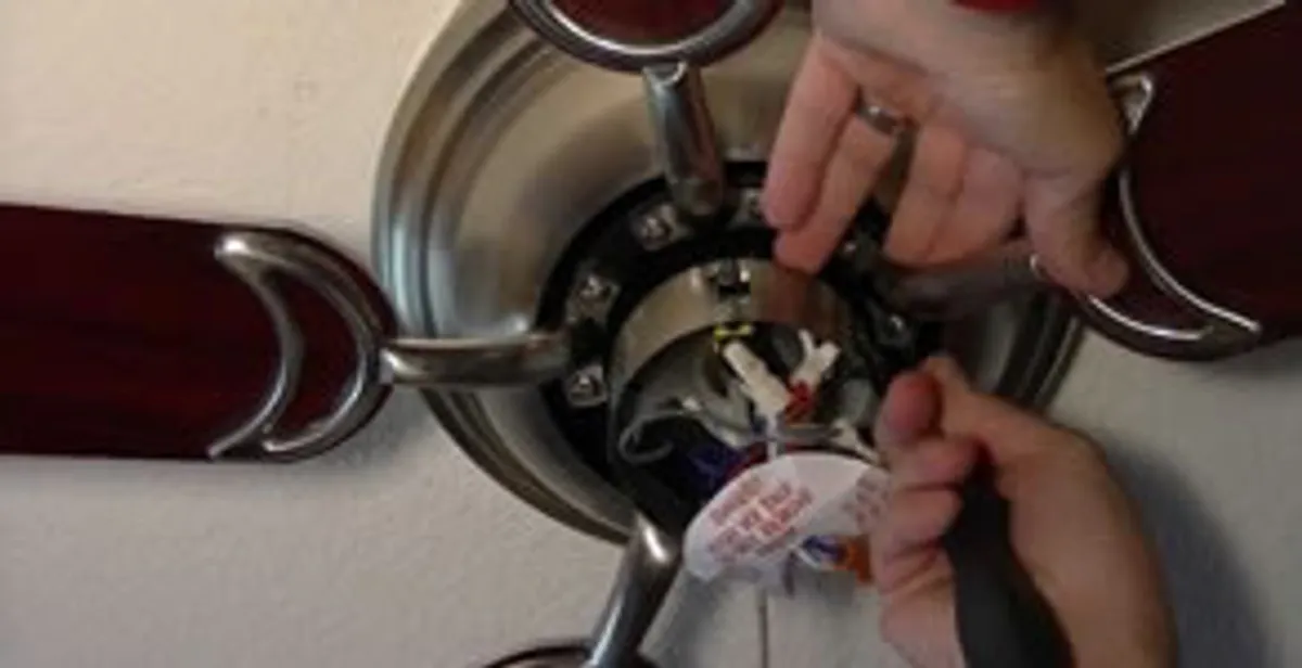 Ceiling fan installation with electrical wiring and mounting by professional electrician in Cincinnati, OH