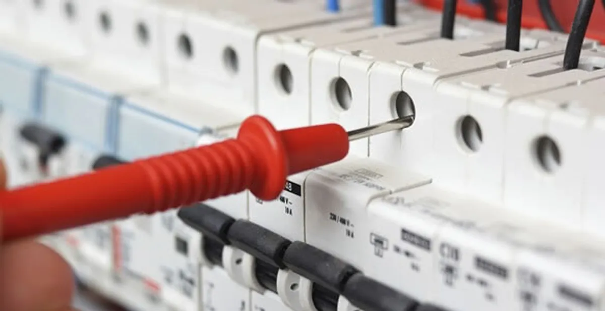 Electrical contractor testing circuit breakers during electrical repair in Fort Thomas, KY